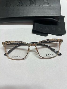 L.A.M.B. LAUF085 Women's Eyeglass Frames in Tortoiseshell and Champagne